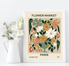 Flower Market Paris Print | Modern Floral Wall Art - Larosier Prints