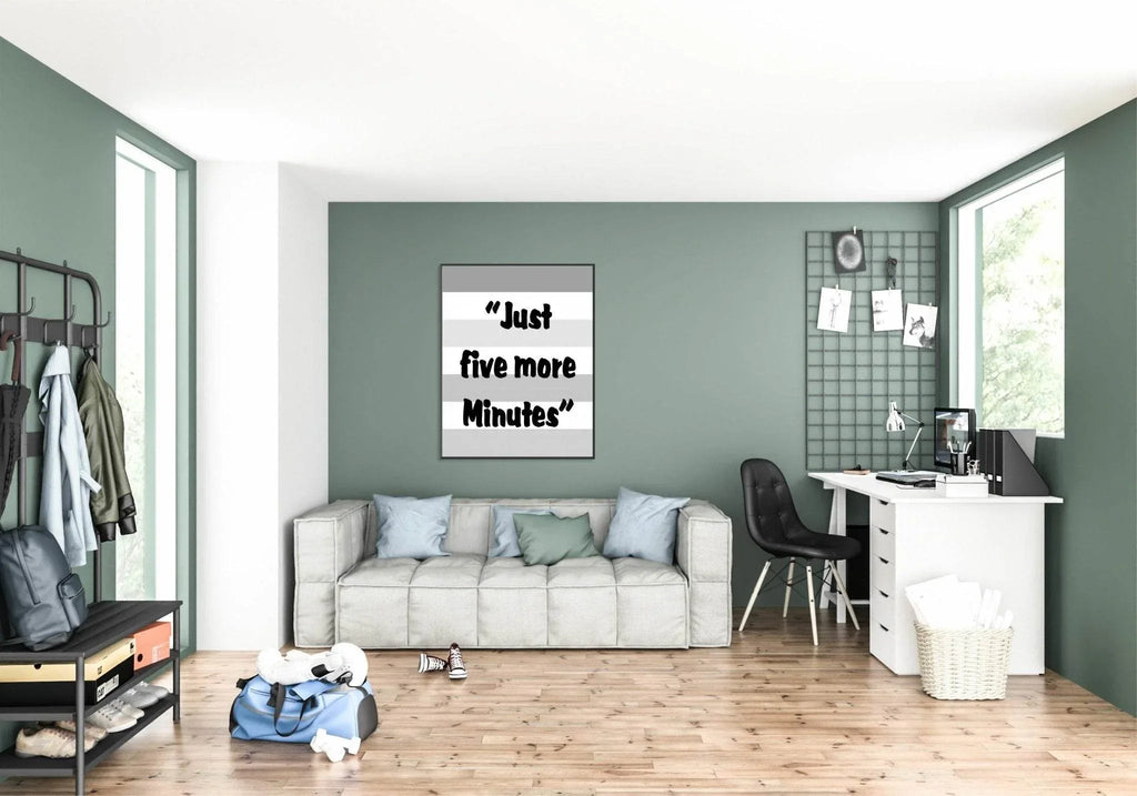 Gamer Print | Just 5 more Minutes | Gaming Wall Art - Larosier Prints