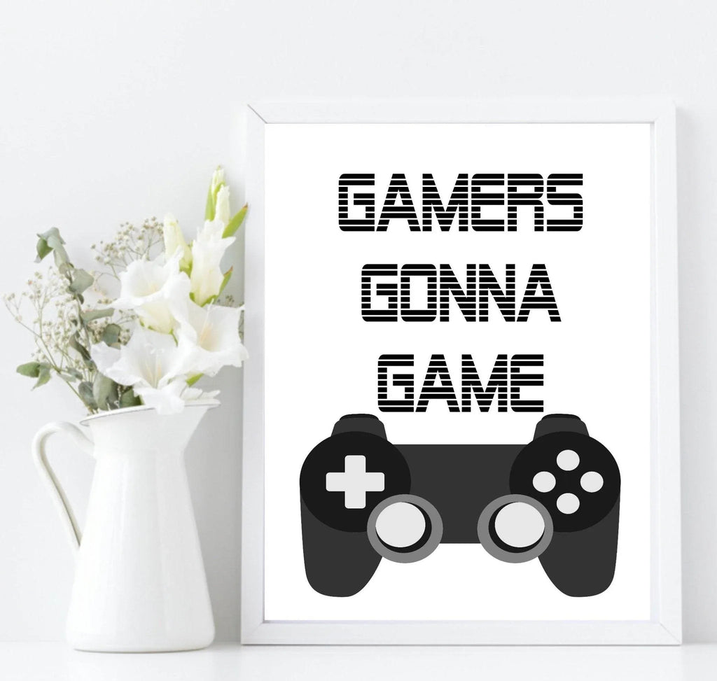 Gamers Gonna Game Print | Gaming Wall Art - Larosier Prints
