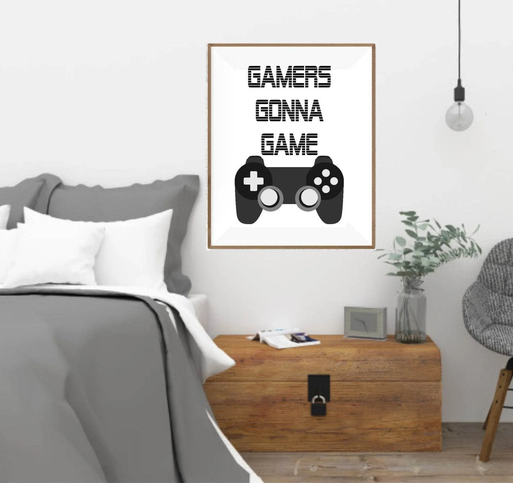 Gamers Gonna Game Print | Gaming Wall Art - Larosier Prints