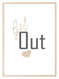 Get Out Print | Fun Wall Art | Customisable - Larosier Prints