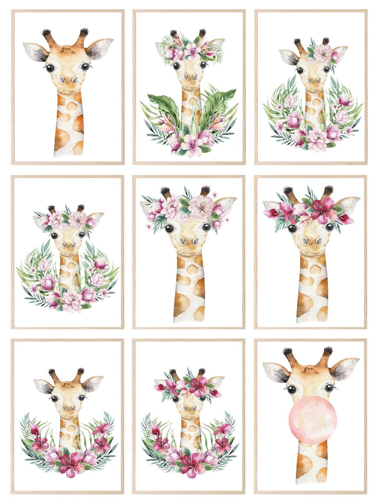 Collection Of Gilly The Giraffe Prints | Kids Animal Wall Art - Larosier Prints
