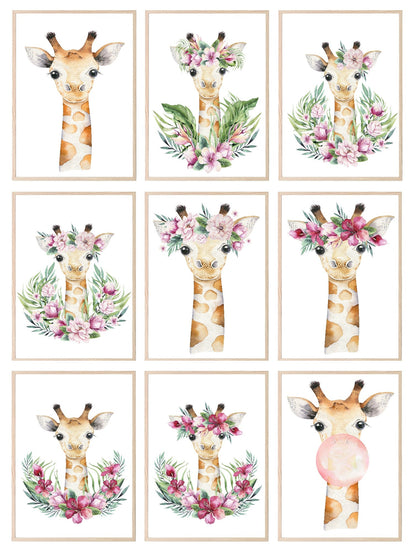 Collection Of Gilly The Giraffe Prints | Kids Animal Wall Art