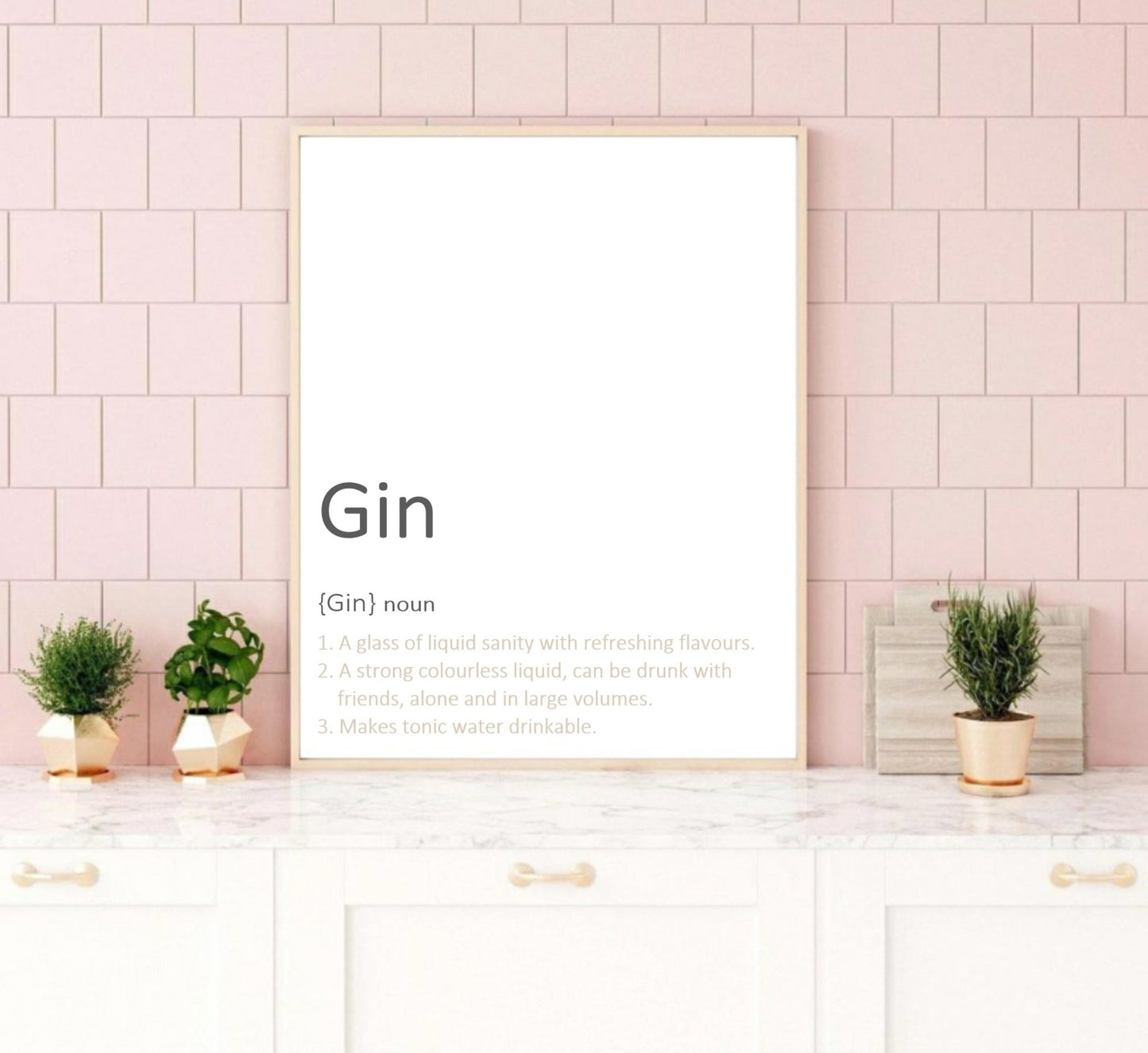 Gin Definition Print | Food & Drink Wall Art | Customisable