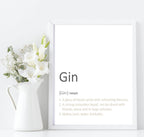 Gin Definition Print | Food & Drink Wall Art | Customisable - Larosier Prints