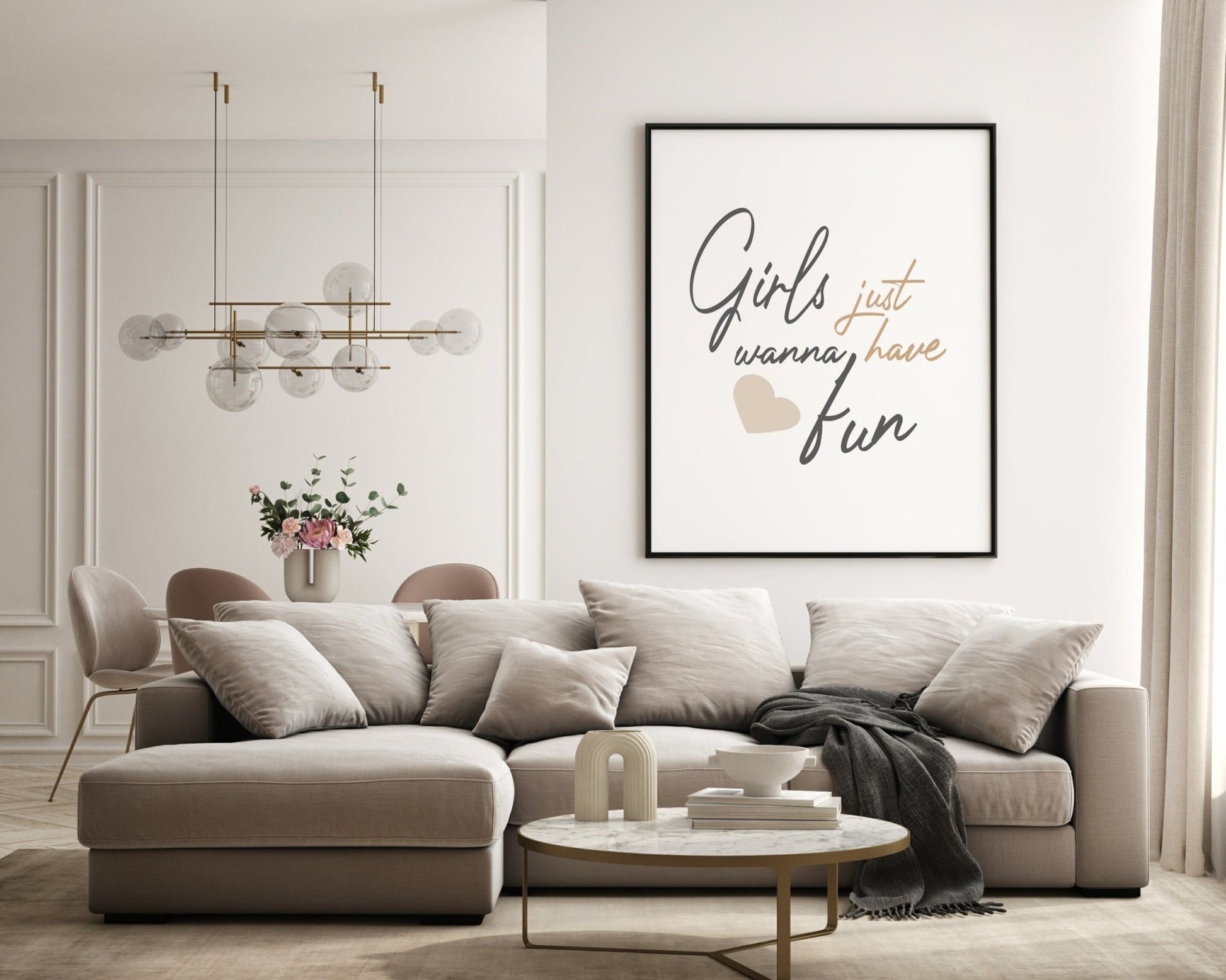 Girls Just Wanna Have Fun Print | Motivational Wall Art | Customisable