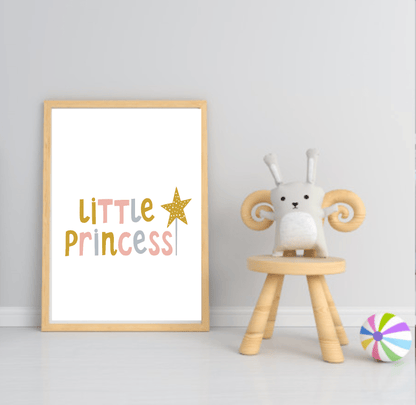 Girls Modern Rainbow Magic Prints | Collection Of Nursery and Playroom Wall Art Little Princess