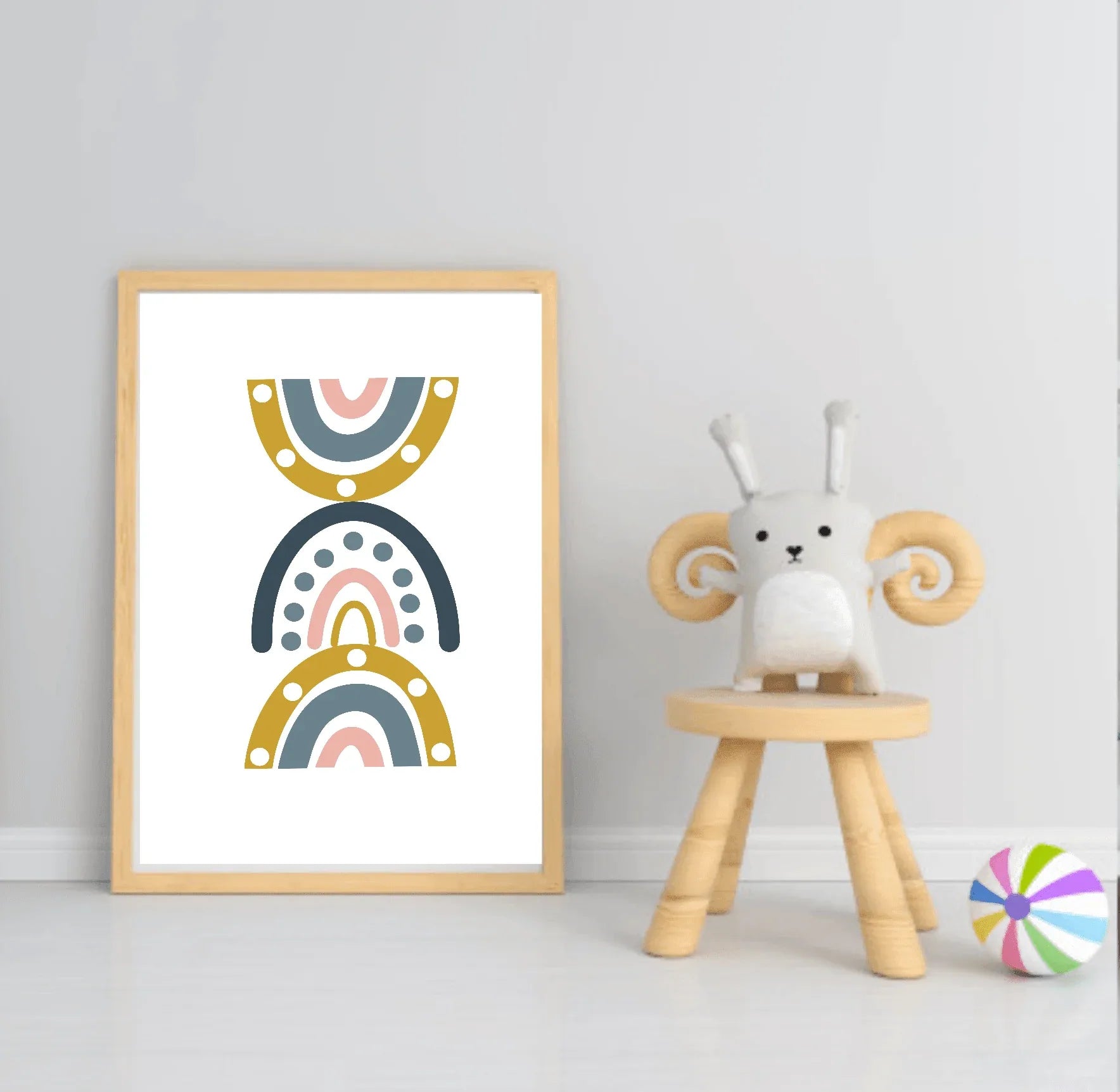 Girls Modern Rainbow Magic Prints | Collection Of Nursery and Playroom Wall Art - Larosier Prints