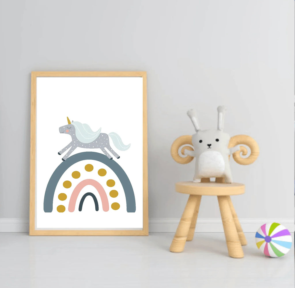Girls Modern Rainbow Magic Prints | Collection Of Nursery and Playroom Wall Art - Larosier Prints