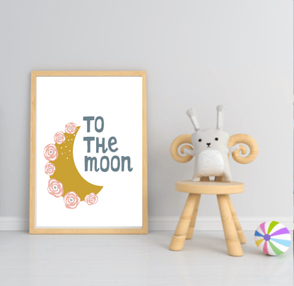 Girls Modern Rainbow Magic Prints | Collection Of Nursery and Playroom Wall Art To The Moon