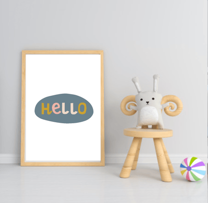 Girls Modern Rainbow Magic Prints | Collection Of Nursery and Playroom Wall Art Hello