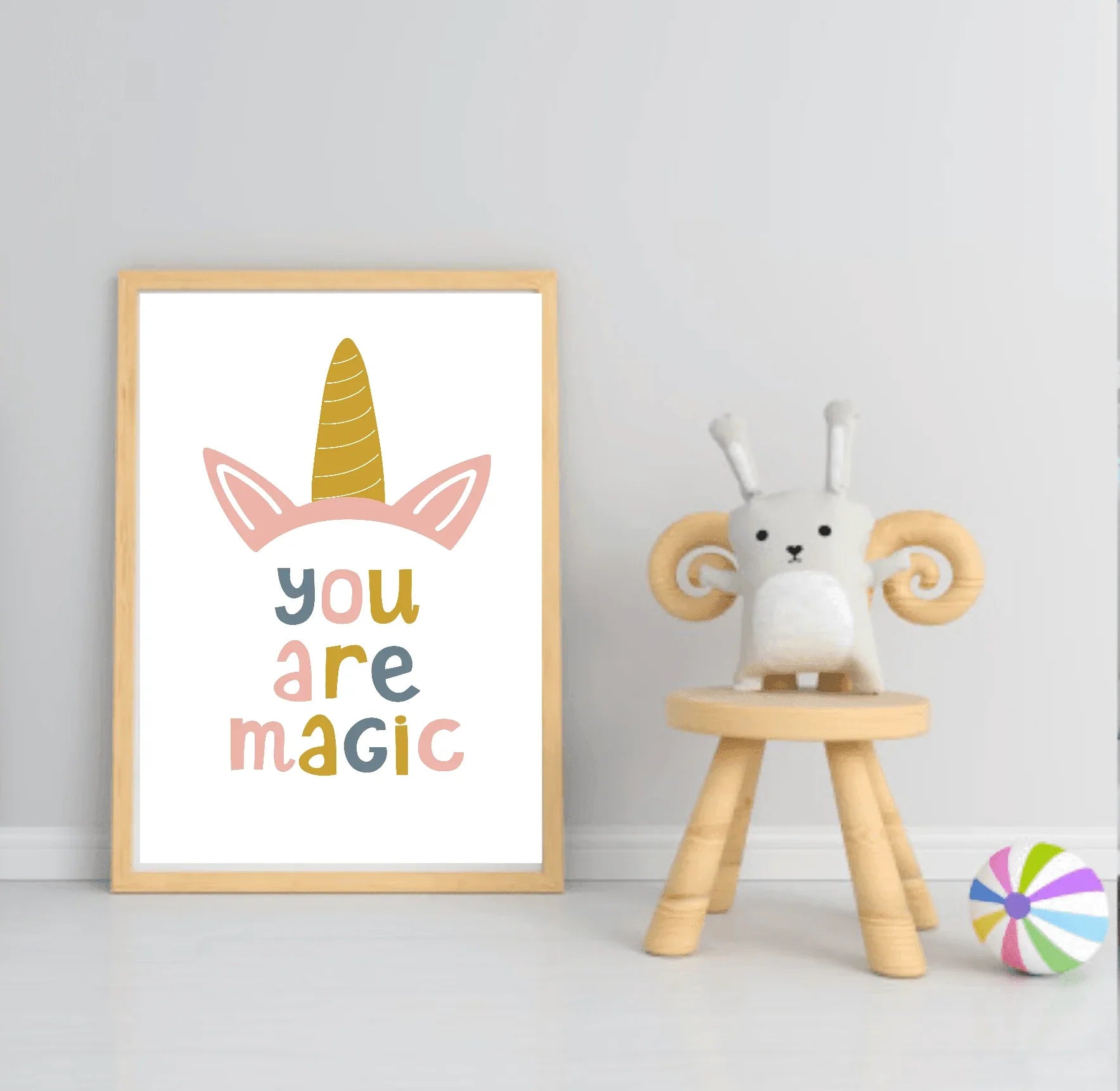 Girls Modern Rainbow Magic Prints | Collection Of Nursery and Playroom Wall Art - Larosier Prints
