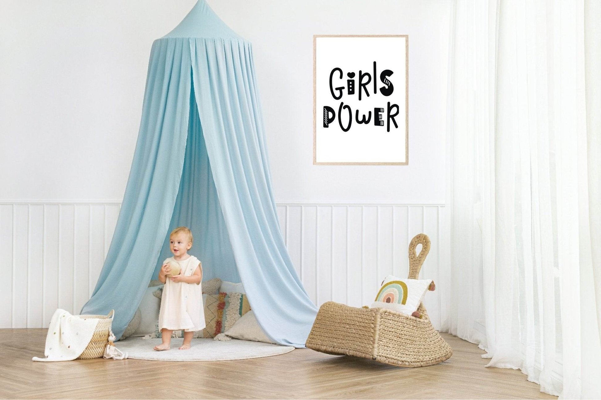 Girls Power Print | Scandi Inspired Wall Art | With Or Without Border