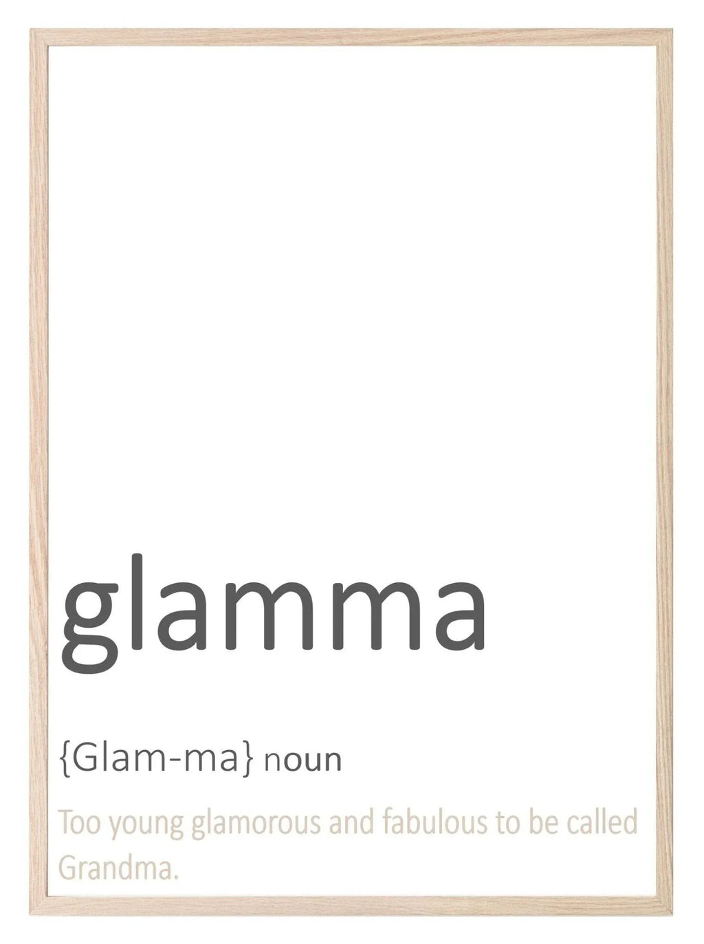 Glamma Print | Grandmother Wall Art | Customisable - Larosier Prints