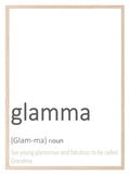 Glamma Print | Grandmother Wall Art | Customisable - Larosier Prints