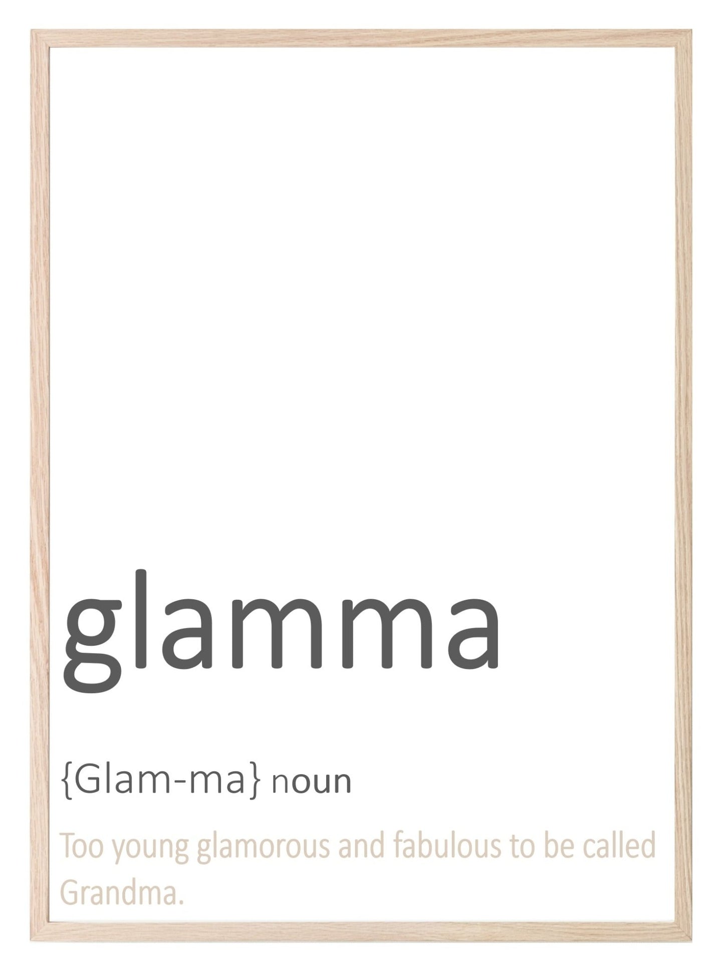 Glamma Print | Grandmother Wall Art | Customisable