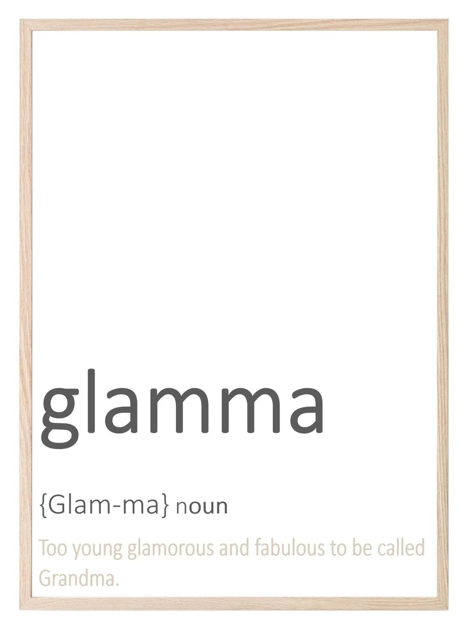 Glamma Print | Grandmother Wall Art | Customisable - Larosier Prints