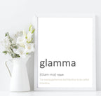 Glamma Print | Grandmother Wall Art | Customisable - Larosier Prints