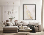 Gold Feather Print | Golden Wall Art - Larosier Prints