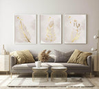 Gold Feather Print | Golden Wall Art - Larosier Prints