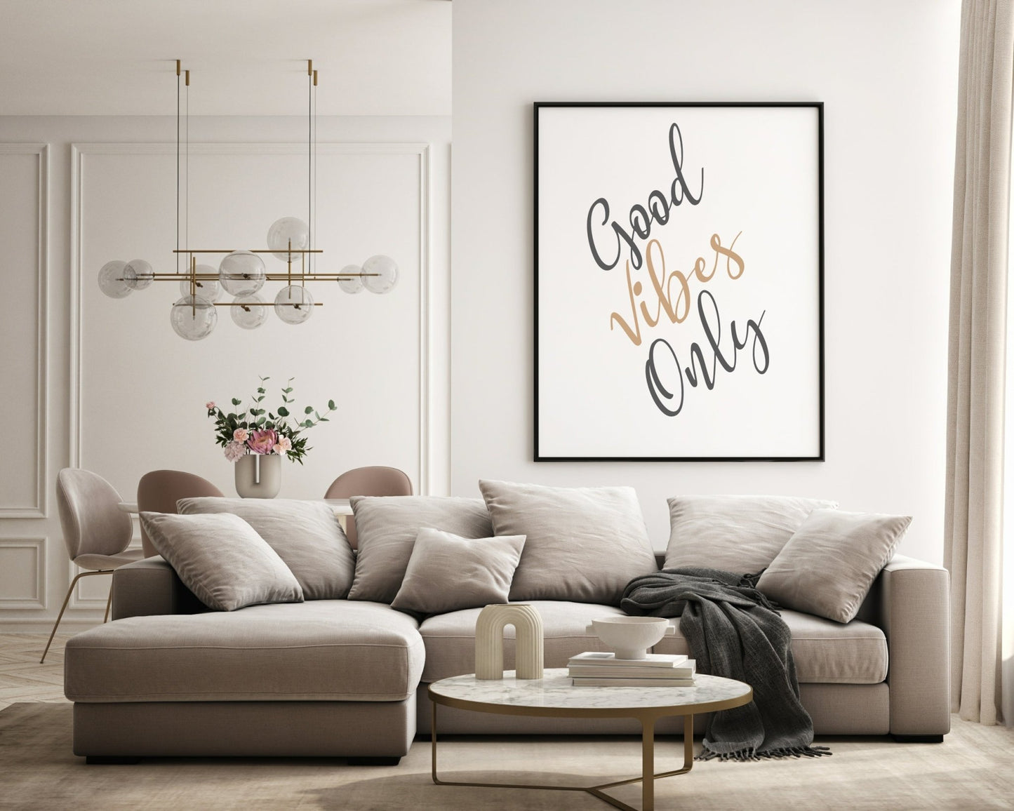 Good Vibes Only Print | Positive Wall Art | Customisable