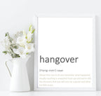Hangover Definition Print | Food & Drink Wall Art | Customisable - Larosier Prints