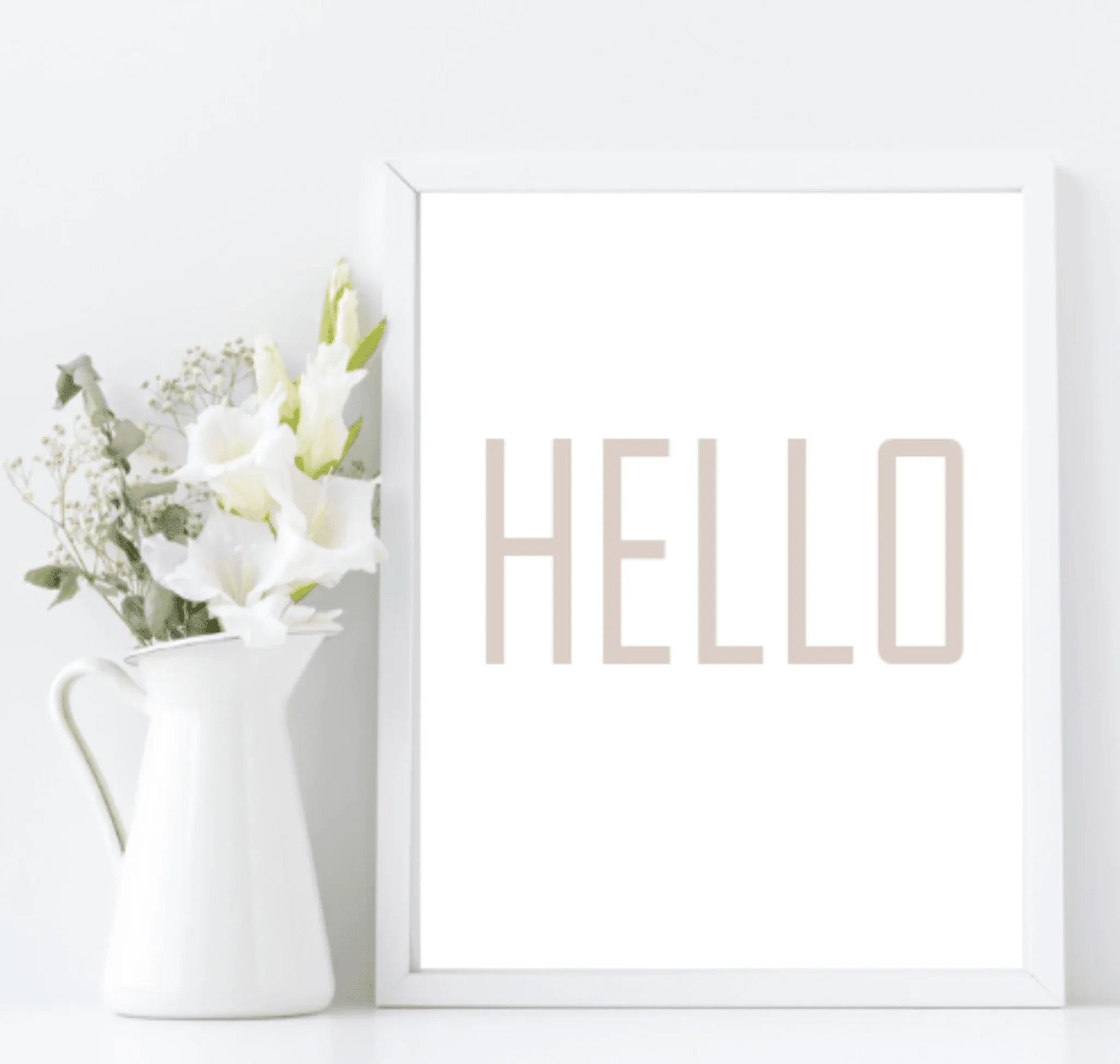 Hello Print | Hall & Entry Way Wall Art | Customisable - Larosier Prints