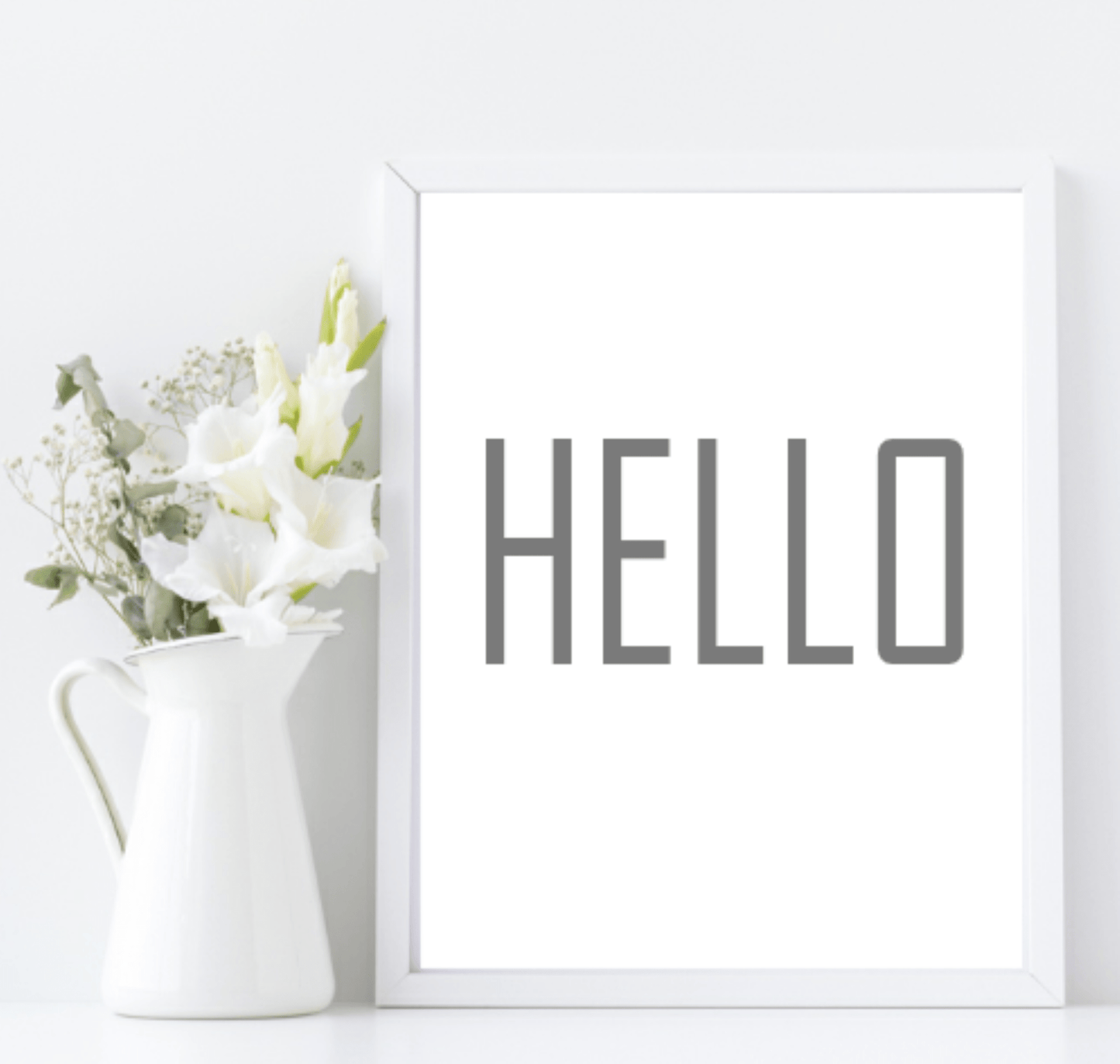 Hello Print | Hall & Entry Way Wall Art | Customisable