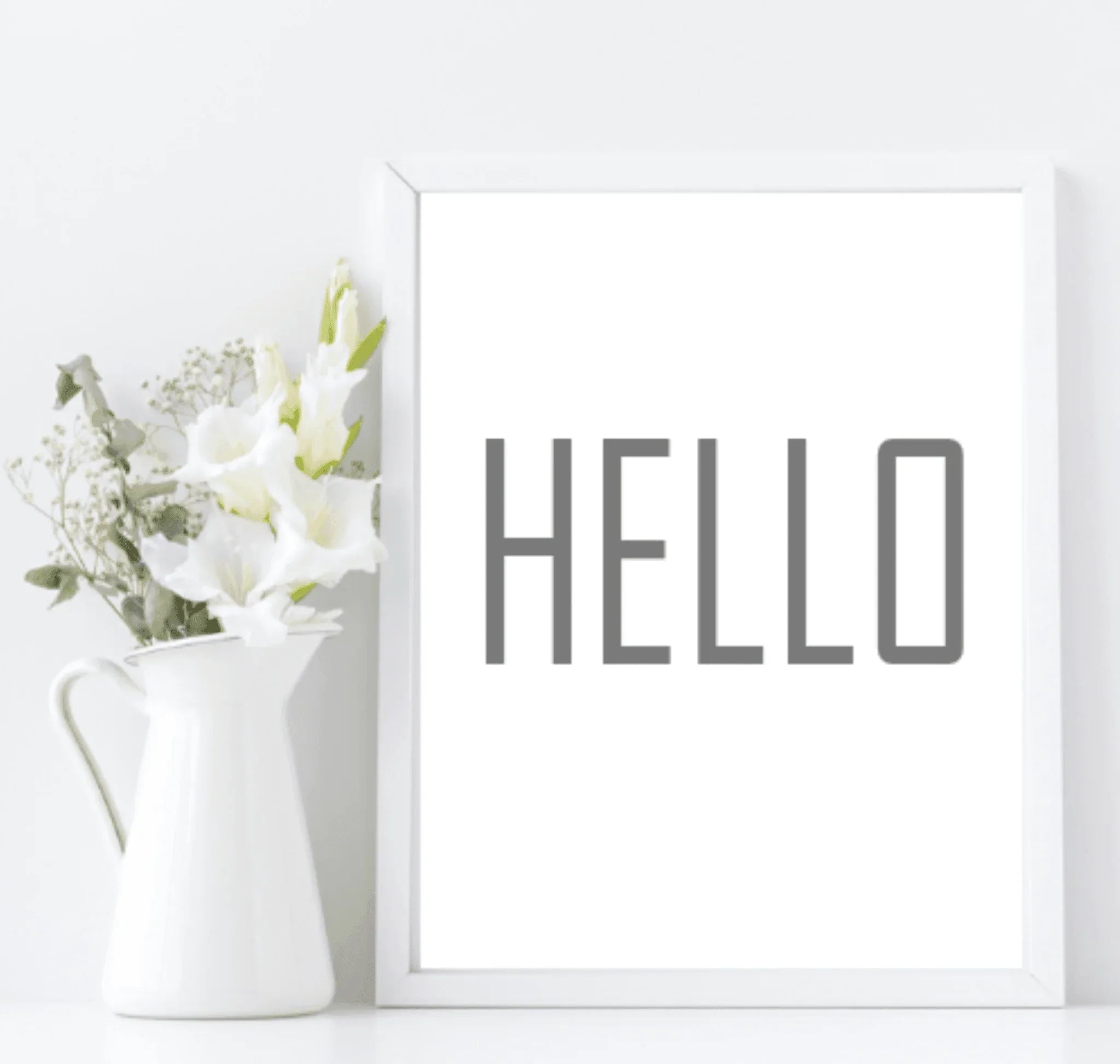 Hello Print | Hall & Entry Way Wall Art | Customisable - Larosier Prints