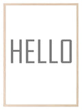 Hello Print | Hall & Entry Way Wall Art | Customisable - Larosier Prints