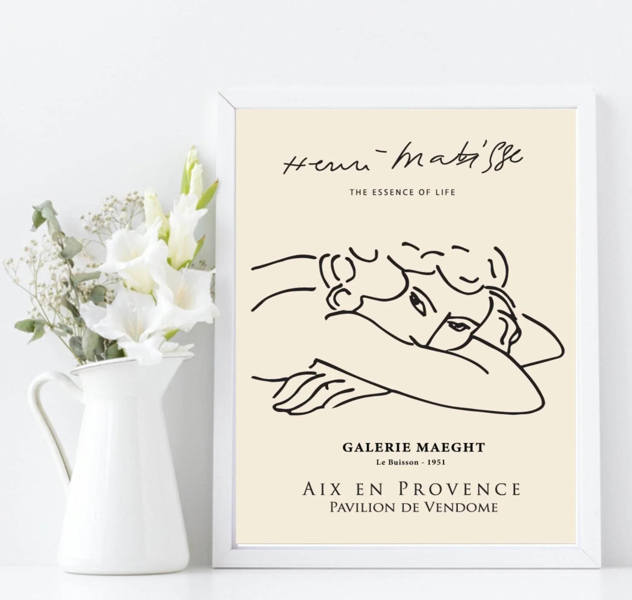 Henri Matisse Aix En Provence Print | Beige Abstract Wall Art - Larosier Prints
