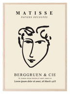 Henri Matisse Berggruen & Cie Print | Beige Abstract Face Wall Art - Larosier Prints