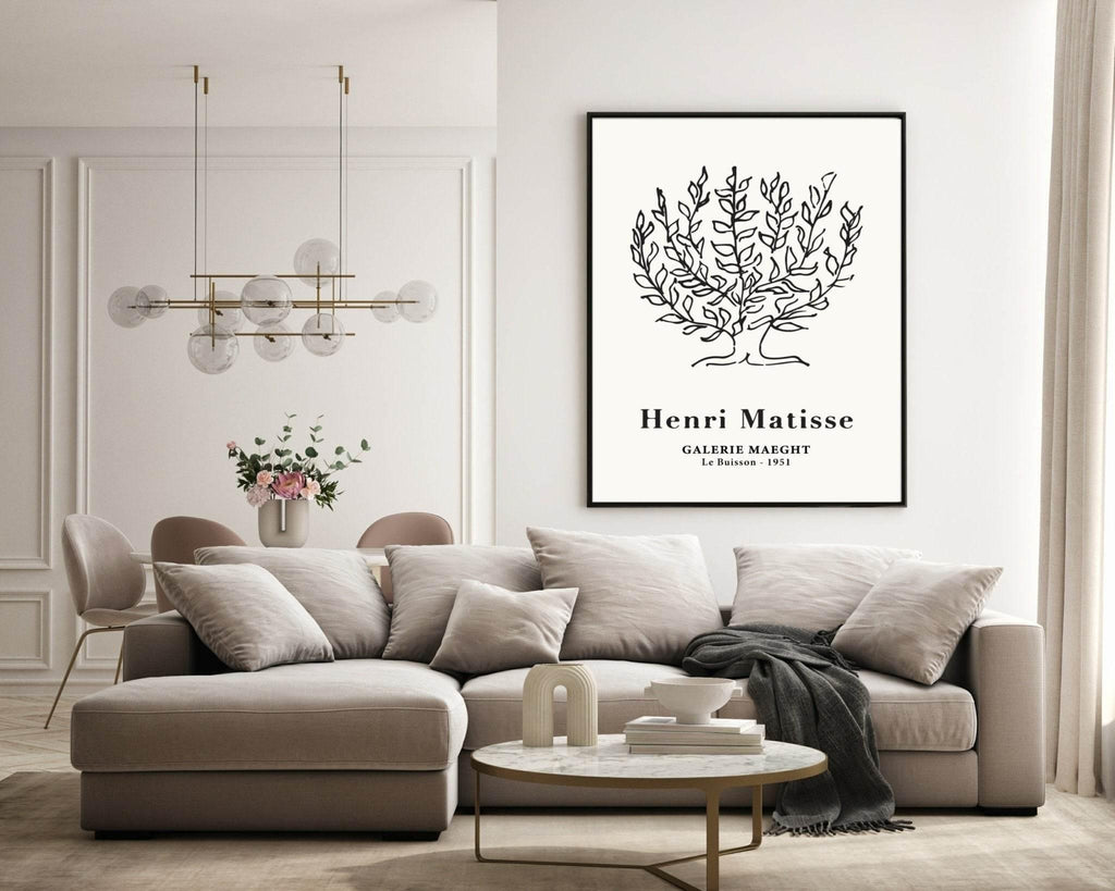 Henri Matisse Galerie Maeght Print | Beige Abstract Tree Wall Art - Larosier Prints