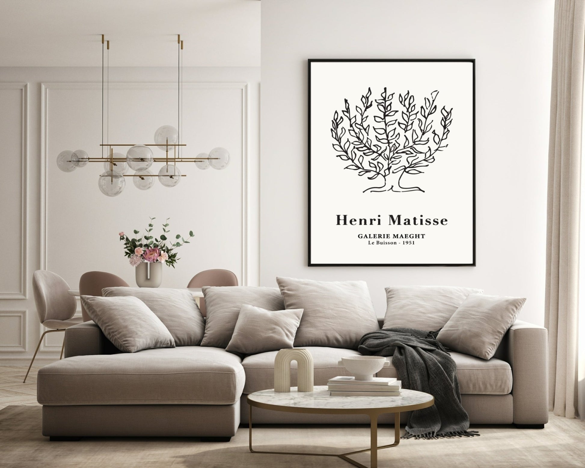 Henri Matisse Galerie Maeght Print | Beige Abstract Tree Wall Art