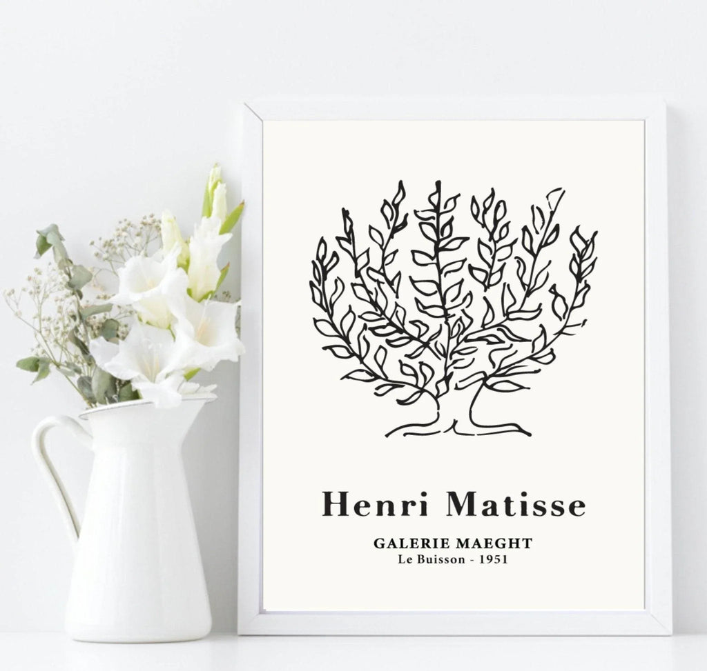 Henri Matisse Galerie Maeght Print | Beige Abstract Tree Wall Art - Larosier Prints