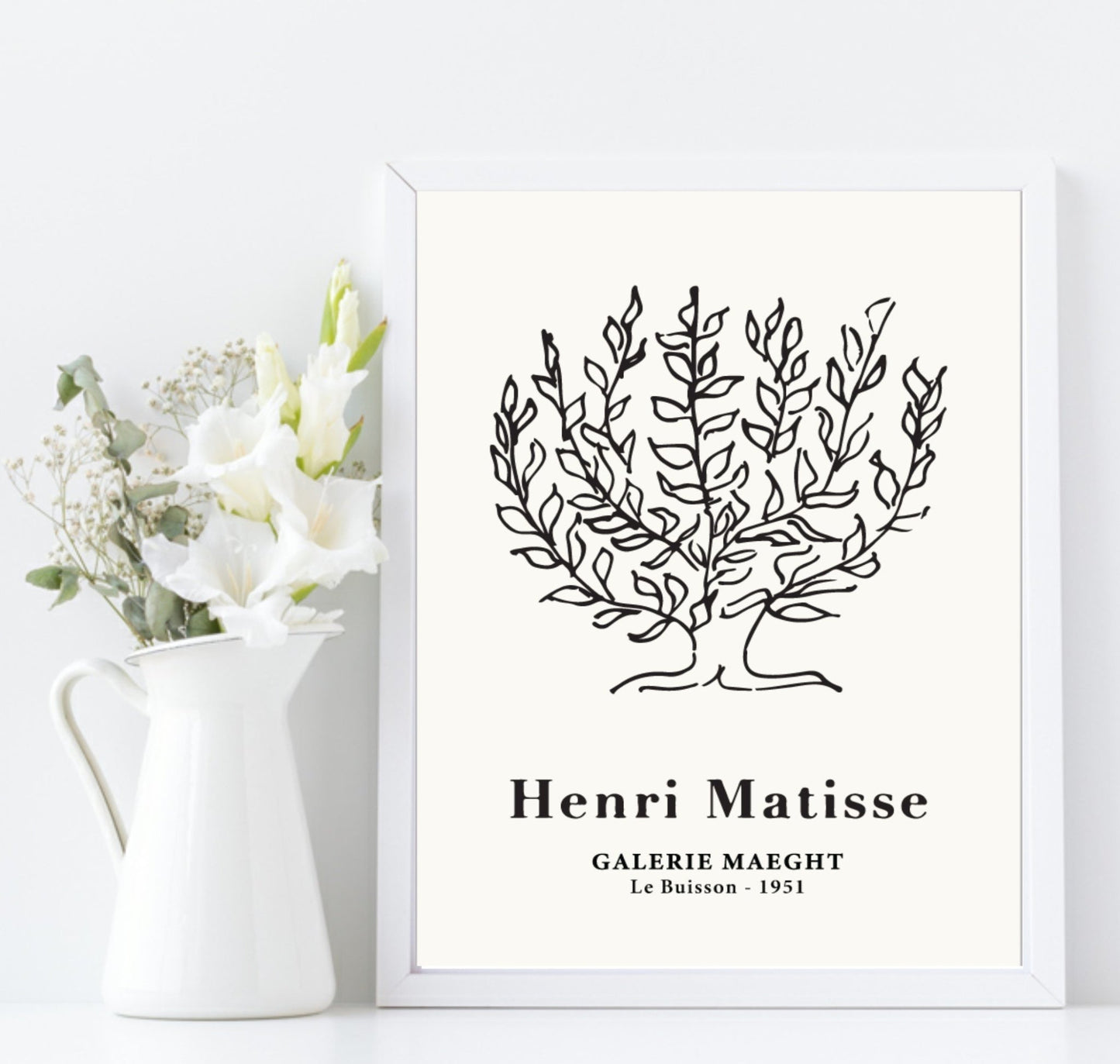 Henri Matisse Galerie Maeght Print | Beige Abstract Tree Wall Art