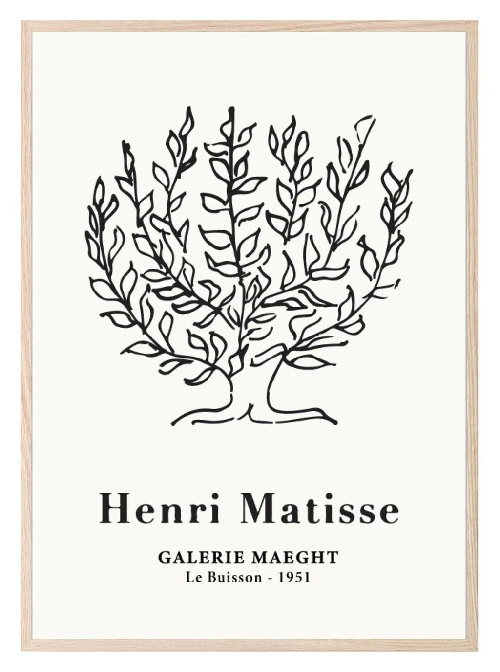 Henri Matisse Galerie Maeght Print | Beige Abstract Tree Wall Art - Larosier Prints