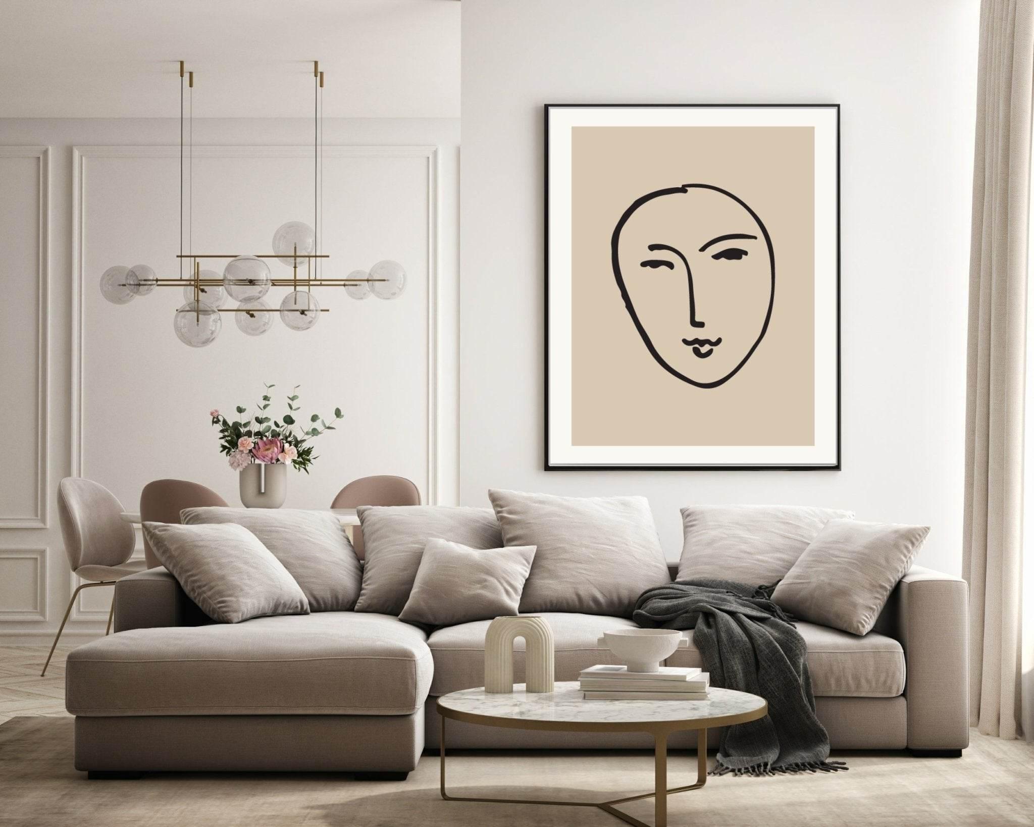 Henri Matisse Print | Abstract Face Wall Art - Larosier Prints