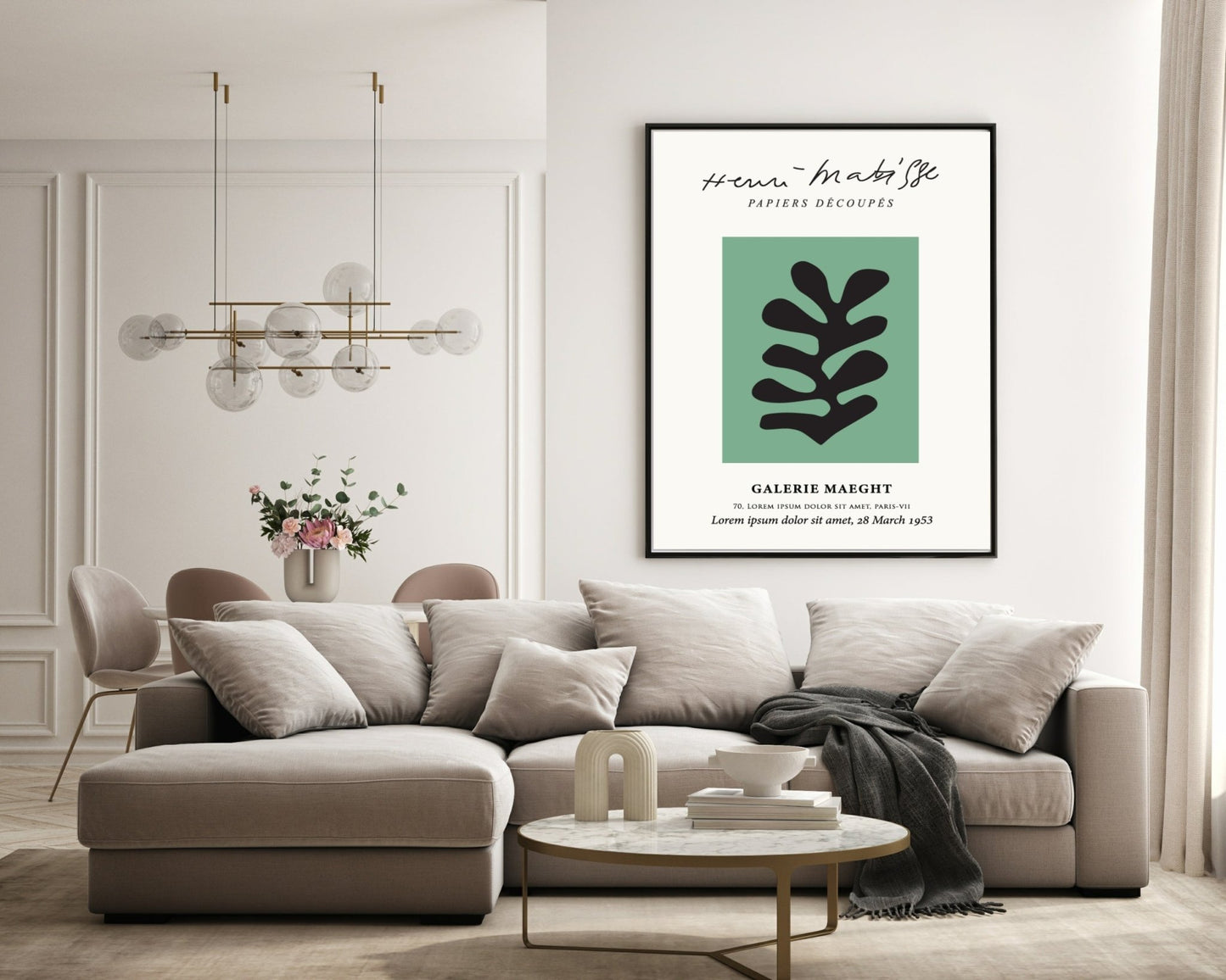 Henry Matisse Print | Papiers Decoupes | Green Wall Art