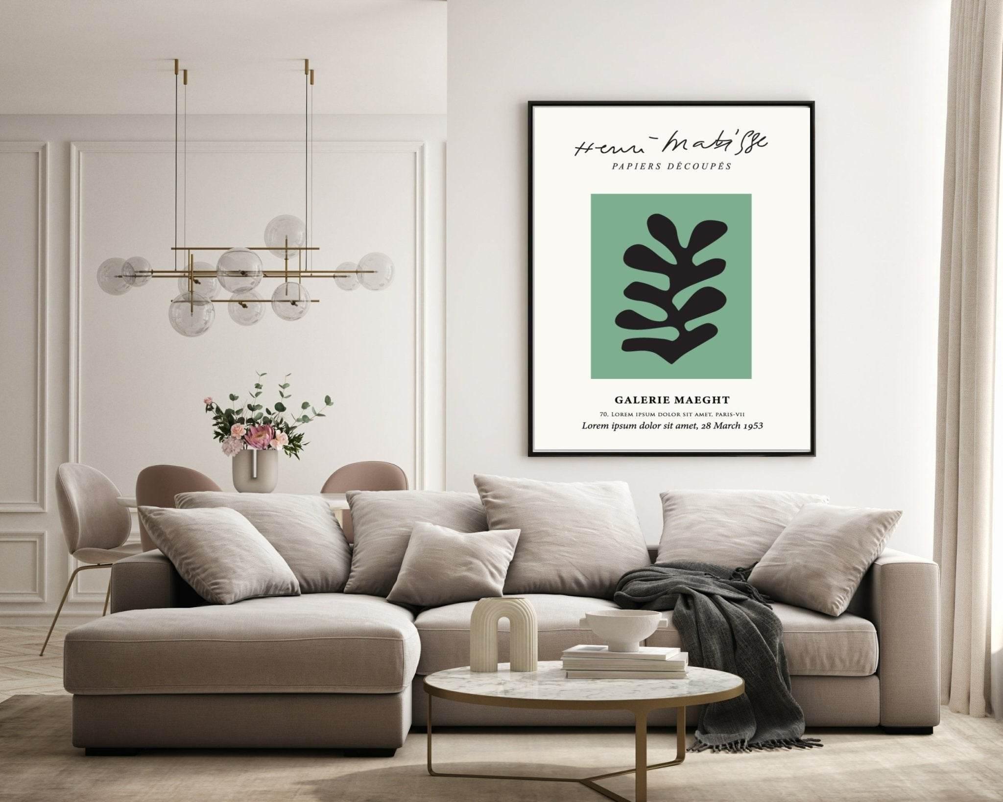 Henry Matisse Print | Papiers Decoupes | Green Wall Art - Larosier Prints