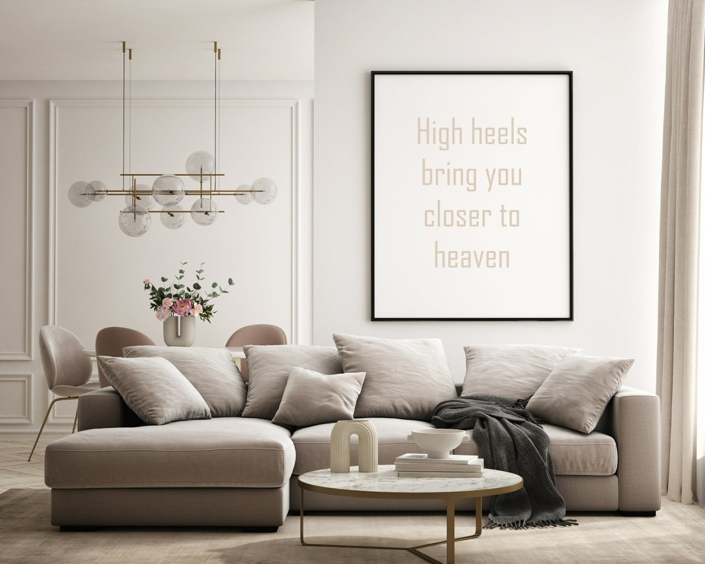 High Heels Bring You Closer To Heaven Print | Fashion Dressing Room Wall Art | Customisable