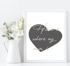 Home Is Where My Mum Is Print | Family & Love Wall Art | Customisable - Larosier Prints