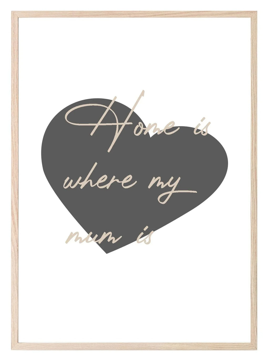 Home Is Where My Mum Is Print | Family & Love Wall Art | Customisable - Larosier Prints
