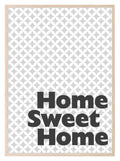 Home Sweet Home Print | Monochrome House Wall Art - Larosier Prints