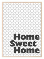 Home Sweet Home Print | Monochrome House Wall Art - Larosier Prints