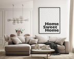 Home Sweet Home Print | Monochrome House Wall Art - Larosier Prints