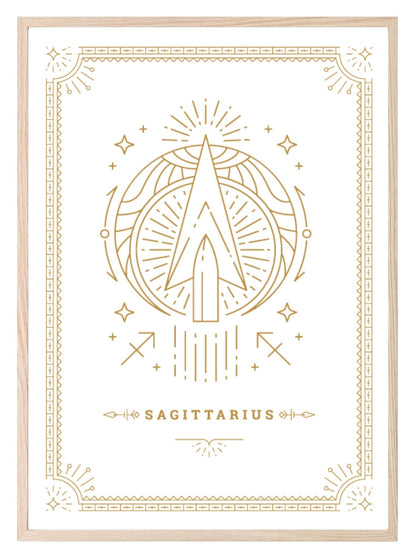 Horoscope Zodiac Prints | Star Signs | Astrology Wall Art Sagittarius