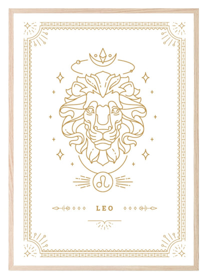 Horoscope Zodiac Prints | Star Signs | Astrology Wall Art Leo