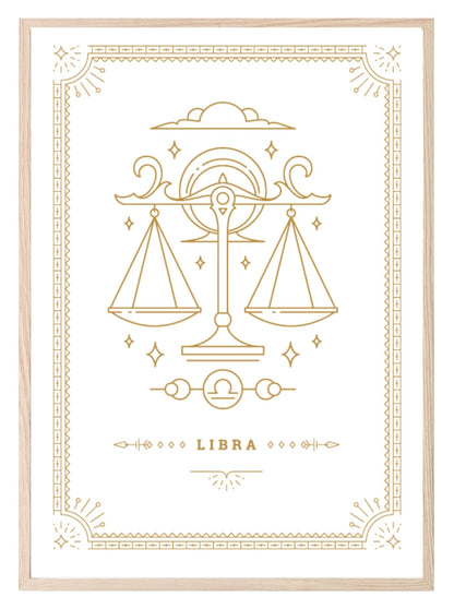 Horoscope Zodiac Prints | Star Signs | Astrology Wall Art Libra