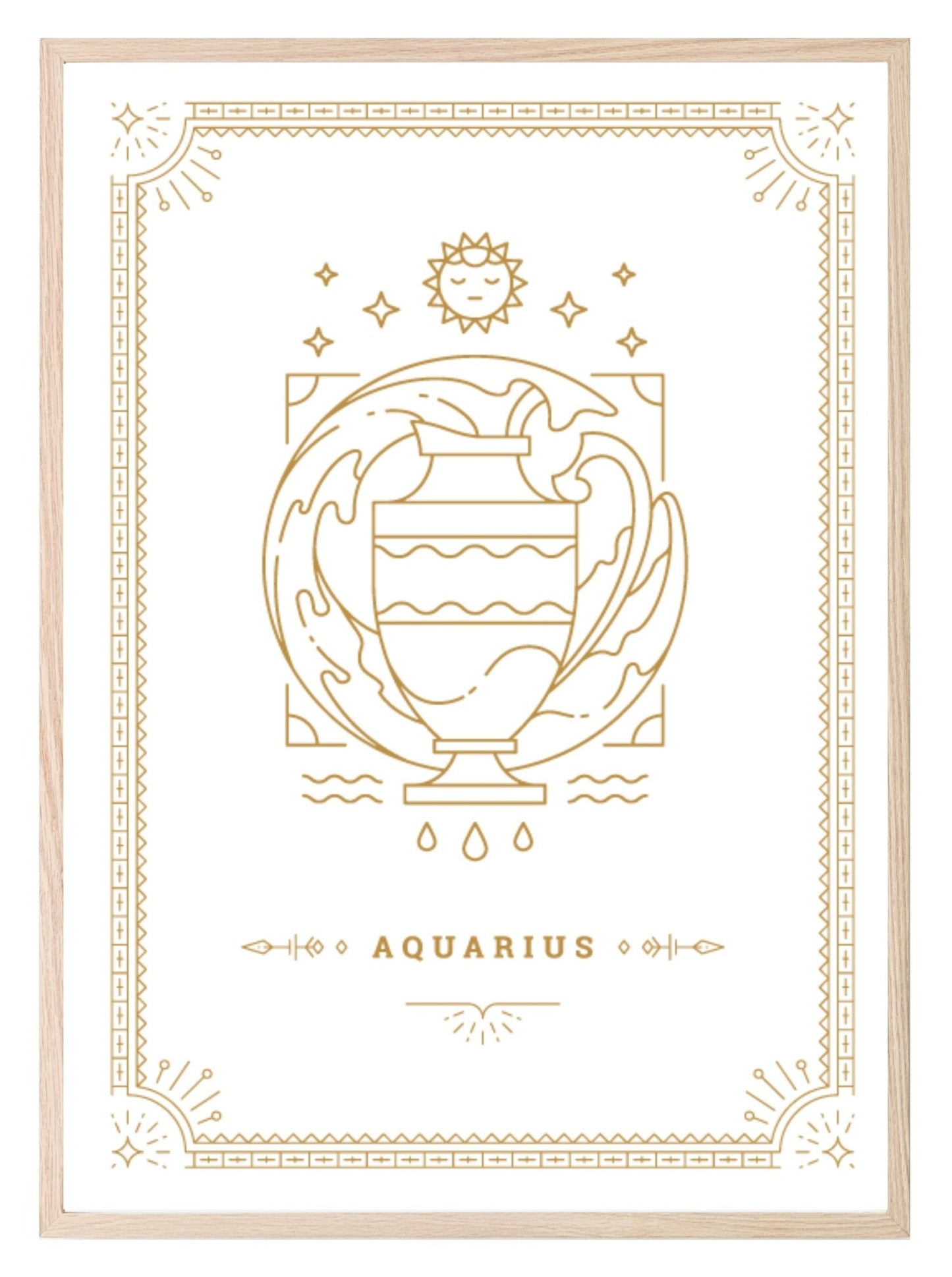 Horoscope Zodiac Prints | Star Signs | Astrology Wall Art Aquarius